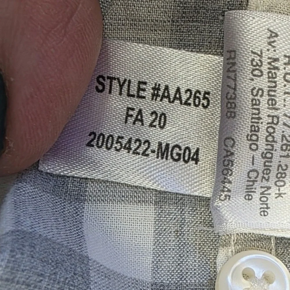 J.Crew Secret Wash Shirt Mens Medium Grey Gingham Organic Cotton Stretch Classic